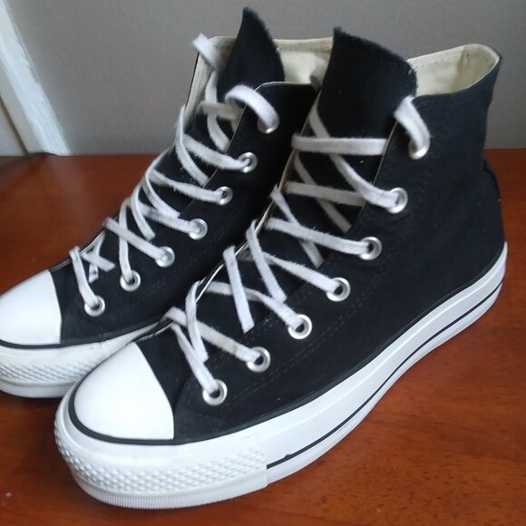 Chuck Taylor AllStar Converse Lift Platform Canvas Sneakers Shoes sz Wm US8 UK 6 - Picture 4 of 15